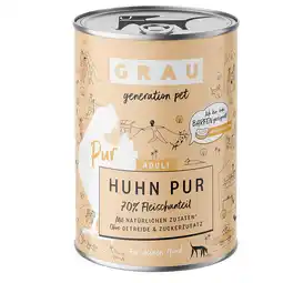 Zooplus GRAU Hondenvoer 6 x 400 g - Kip Puur met Lijnzaadolie aanbieding
