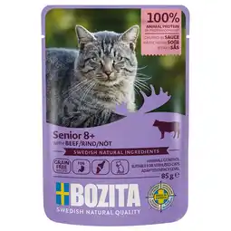 Zooplus 12x 85g Bozita Morsels in Sauce Senior Rund nat kattenvoer aanbieding