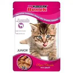 Zooplus 24x 100g Super Benek Super Brokken Kitten Kattenvoer Nat aanbieding