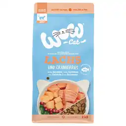 Zooplus 2kg WOW Cat Adult met zalm droogvoer voor katten aanbieding