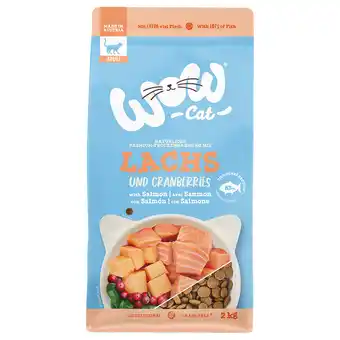Zooplus 2kg WOW Cat Adult met zalm droogvoer voor katten aanbieding
