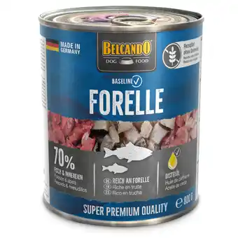 Zooplus 6x800g Belcando Baseline forel natvoer voor honden aanbieding