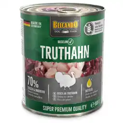 Zooplus 6x800g Belcando Baseline kalkoen natvoer voor honden aanbieding