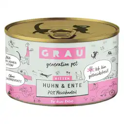 Zooplus 6x200g Kitten Kip/Eend Bliksmulpotjes Grau Kattenvoer aanbieding