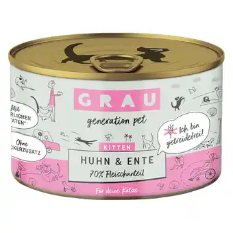 Zooplus 6x200g Kitten Kip/Eend Bliksmulpotjes Grau Kattenvoer aanbieding