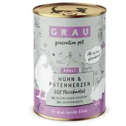 Zooplus 6x400g Kip/Kalkoen Smulpannetje Grau Kattenvoer Graanvrij aanbieding