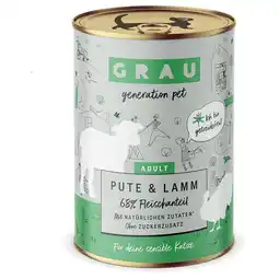 Zooplus 6x400g Kalkoen/Lam Smulpannetje Grau Kattenvoer Graanvrij aanbieding