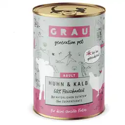 Zooplus 6x400g Kip/Kalf Smulpannetje Grau Kattenvoer Graanvrij aanbieding