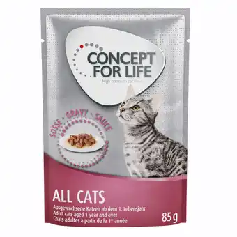 Zooplus 48 x 85 g Concept for Life natvoer voor katten - All Cats in saus aanbieding