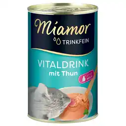 Zooplus 6x135ml Vitaliteitsdrank Tonijn Miamor Trinkfein Kattenvoer aanbieding