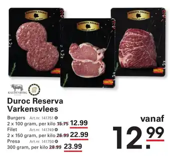 Sligro Duroc Reserva Varkensvlees aanbieding