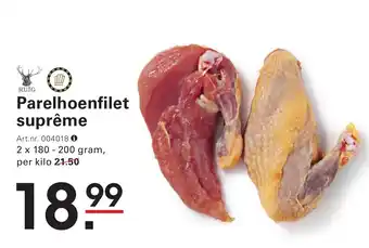 Sligro Parelhoenfilet suprême aanbieding