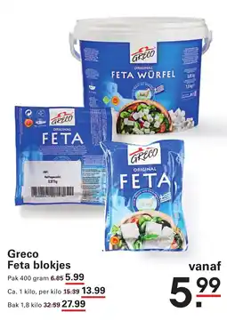 Sligro Greco Feta blokjes aanbieding