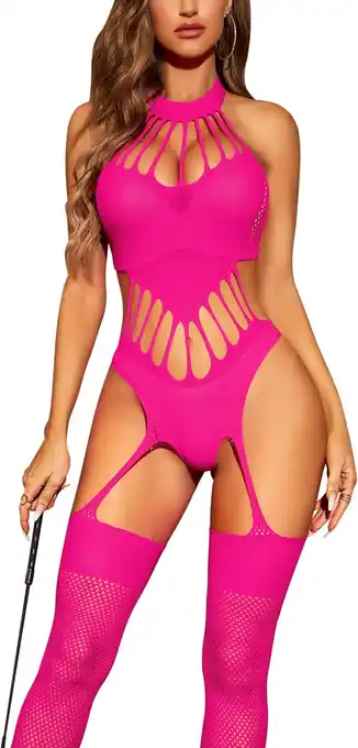 Amazon RSLOVE Fishnet Bodystocking Lingerie voor Vrouwen Verleidelijke Sexy Panty Outfits aanbieding