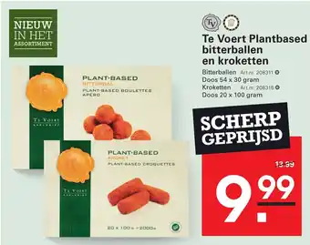 Sligro Te Voert Plantbased bitterballen en kroketten aanbieding
