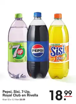 Sligro Pepsi, Sisi, 7-Up, Royal Club en Rivella aanbieding