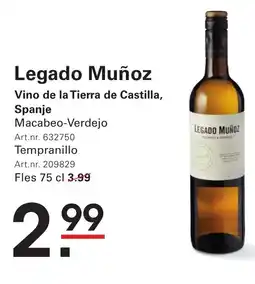 Sligro Legado Muñoz aanbieding