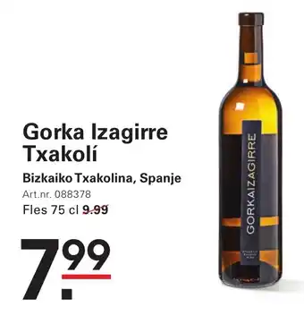 Sligro Gorka Izagirre Txakolí aanbieding