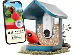 MediaMarkt Birdbuddy Bird Buddy With Solar Roof - Blue 2.0 Voederbak Voor Vogels aanbieding