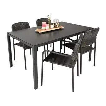 Van Cranenbroek Tafel Lancio 150x90 cm Antraciet Bois le Duc aanbieding