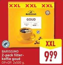 ALDI BARISSIMO 2-pack filterkoffie goud aanbieding