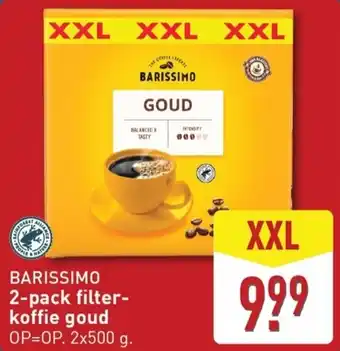 ALDI BARISSIMO 2-pack filterkoffie goud aanbieding