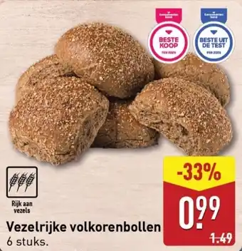 ALDI Vezelrijke volkorenbollen aanbieding