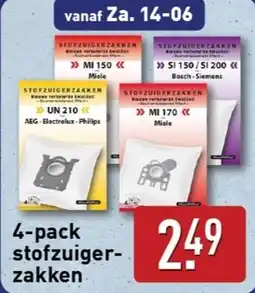 ALDI 4-pack stofzuigerzakken aanbieding