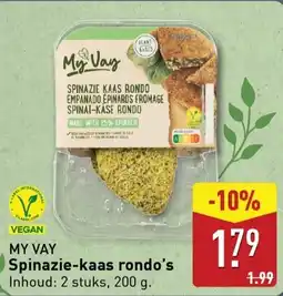 ALDI MY VAY Spinazie-kaas rondo's aanbieding