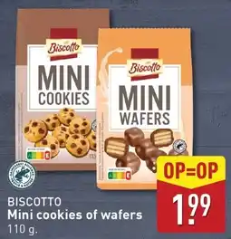 ALDI BISCOTTO Mini cookies of wafers aanbieding