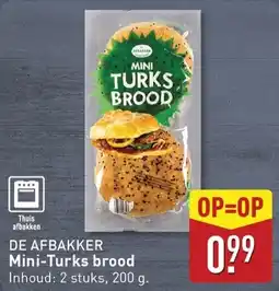 ALDI DE AFBAKKER Mini-Turks brood aanbieding