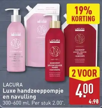 ALDI LACURA Luxe handzeeppompje en navulling aanbieding