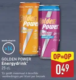 ALDI GOLDEN POWER Energydrink aanbieding