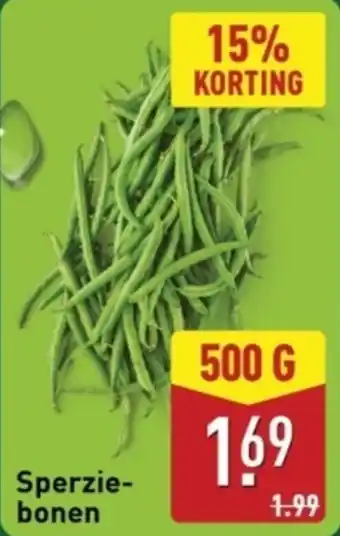 ALDI Sperziebonen aanbieding