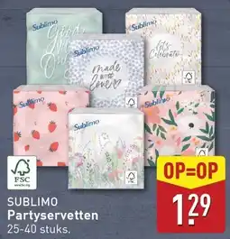 ALDI SUBLIMO Partyservetten aanbieding