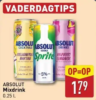ALDI ABSOLUT Mixdrink aanbieding