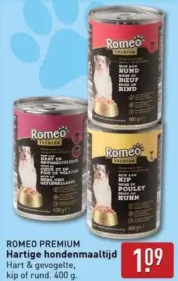 ALDI ROMEO PREMIUM Hartige hondenmaaltijd aanbieding