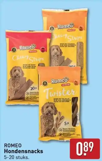 ALDI Romeo Hondensnacks aanbieding