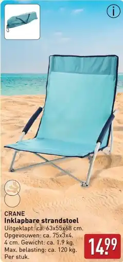 ALDI CRANE Inklapbare strandstoel aanbieding