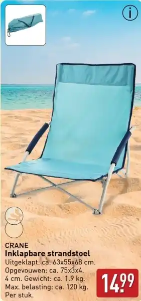 ALDI CRANE Inklapbare strandstoel aanbieding