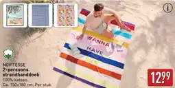 ALDI NOVITESSE 2-persoons strandhanddoek aanbieding
