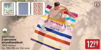 ALDI NOVITESSE 2-persoons strandhanddoek aanbieding