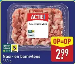 ALDI Nasi en bamivlees aanbieding