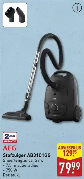 ALDI AEG Stofzuiger AB31C1GG aanbieding