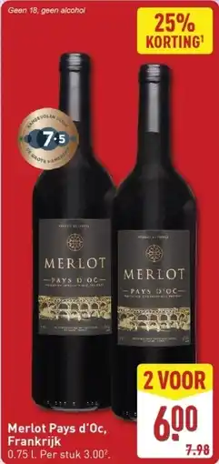 ALDI Merlot Pays d'Oc, Frankrijk aanbieding