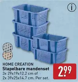ALDI HOME CREATION Stapelbare mandenset aanbieding