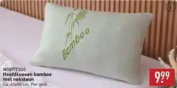 ALDI NOVITESSE Hoofdkussen bamboe met neksteun aanbieding
