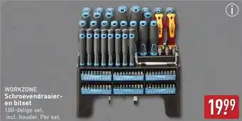 ALDI WORKZONE Schroevendraaier en bitset aanbieding