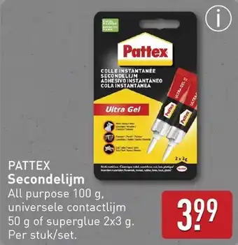 ALDI PATTEX Secondelijm aanbieding
