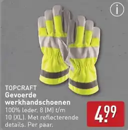 ALDI TOPCRAFT Gevoerde werkhandschoenen aanbieding